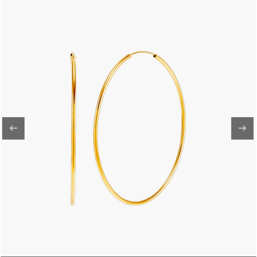Sweet Whispers Hoop Earrings Gold Plated Silver new